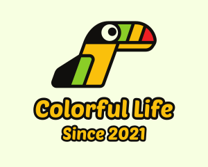 Hip Colorful Toucan logo design