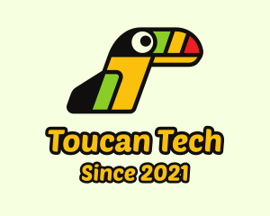 Hip Colorful Toucan logo design