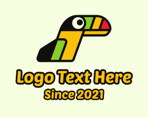 Color - Hip Colorful Toucan logo design
