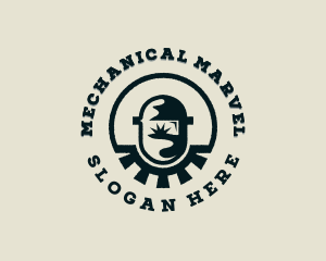 Mechanical Welding Helmet logo design