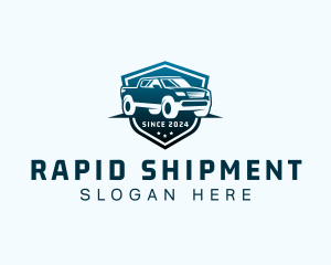 Pickup Hauling Car logo design