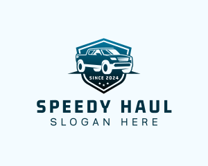 Pickup Hauling Car logo design