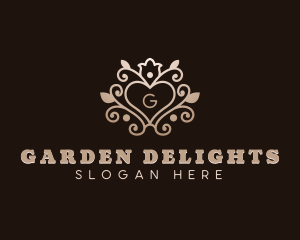 Floral Heart Garden logo design