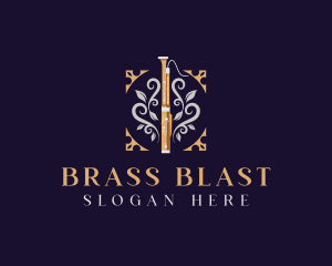 Bassoon Musical Instrument logo design