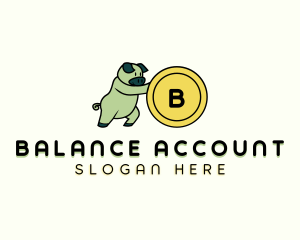 Savings Piggy Coin logo design