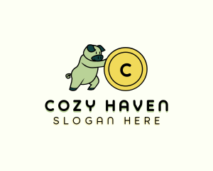 Savings Piggy Coin logo design