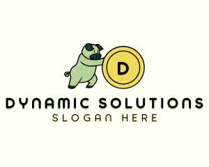 Savings Piggy Coin logo design