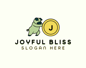 Savings Piggy Coin logo design