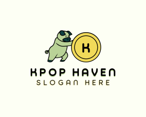 Savings Piggy Coin logo design