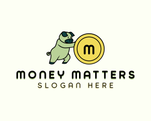 Savings Piggy Coin logo design