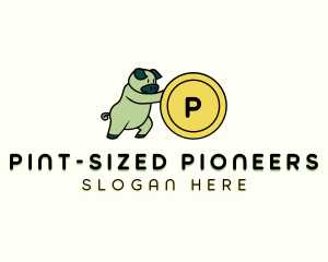 Savings Piggy Coin logo design