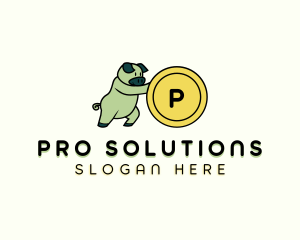 Savings Piggy Coin logo design