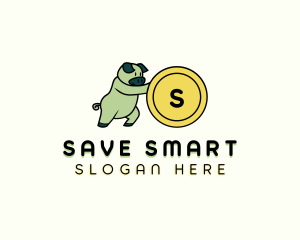 Savings Piggy Coin logo design