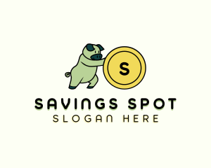 Savings Piggy Coin logo design