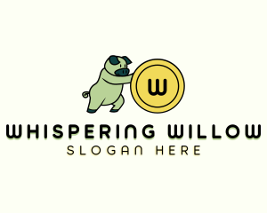 Savings Piggy Coin logo design