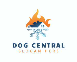 Hot Cold Temperature logo design