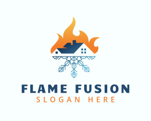 Hot Cold Temperature logo design