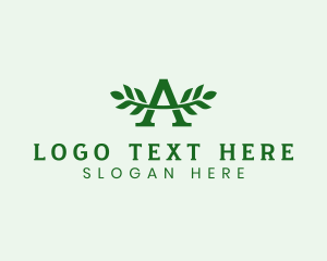 Natural Leaf Letter A Logo