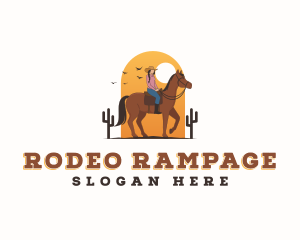 Cowgirl Rodeo Ranch logo design