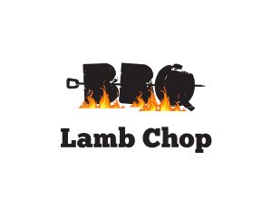 Barbecue Grill Letter BBQ logo design