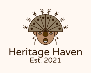 Ethnic Headdress Warrior logo