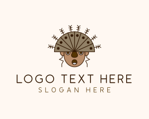 Ethnic Headdress Warrior logo