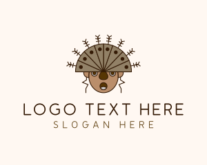 Ethnic Headdress Warrior Logo