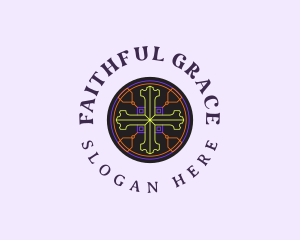 Sacred  Christian Cross logo design