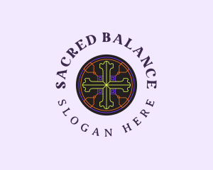 Sacred  Christian Cross logo design