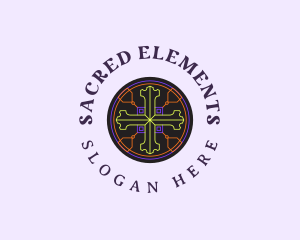 Sacred  Christian Cross logo