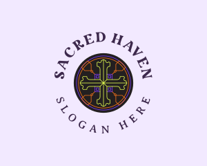 Sacred  Christian Cross logo