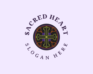 Sacred  Christian Cross logo design