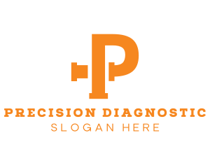 Orange Pipe Letter P logo design