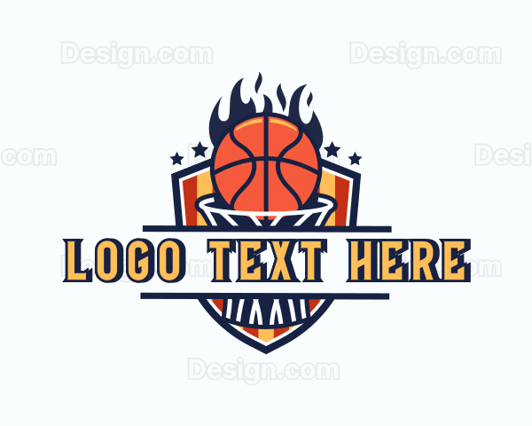 Basketball Tournament Shield Logo