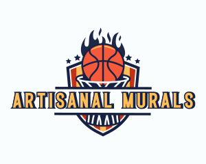 Basketball Tournament Shield logo design