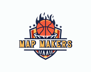 Basketball Tournament Shield logo design