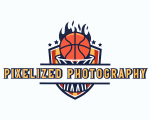 Basketball Tournament Shield logo design