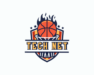 Basketball Net Shield logo design