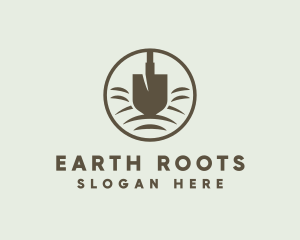 Farm Soil Shovel logo design