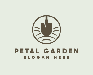 Farm Soil Shovel logo design