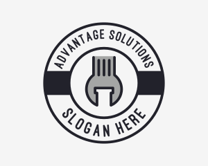 Mechanic Wrench Spanner Tool logo design