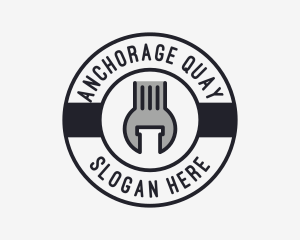 Mechanic Wrench Spanner Tool logo design