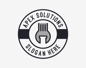 Mechanic Wrench Spanner Tool logo design