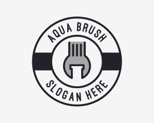 Mechanic Wrench Spanner Tool logo design