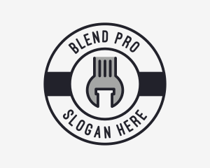 Mechanic Wrench Spanner Tool logo design