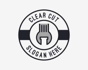 Mechanic Wrench Spanner Tool logo design