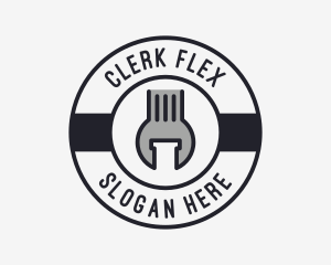 Mechanic Wrench Spanner Tool logo design