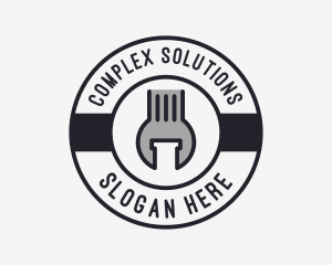 Mechanic Wrench Spanner Tool logo design