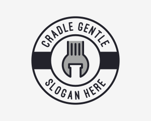 Mechanic Wrench Spanner Tool logo design