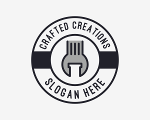 Mechanic Wrench Spanner Tool logo design